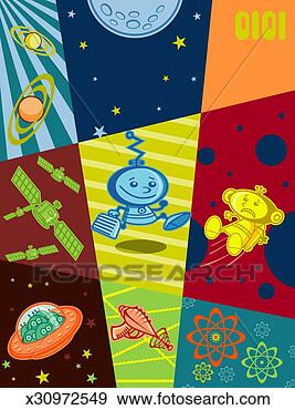 Stock Illustration - futuristic cartoon. 
fotosearch - search 
clipart, illustration, 
drawings and vector 
eps graphics images