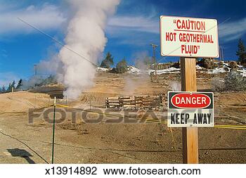 Stock Photo - danger sign at 
geothermal power 
plant. fotosearch 
- search stock 
photos, pictures, 
images, and photo 
clipart