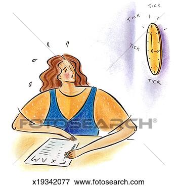 Stock Illustration - panicked student 
with exam. fotosearch 
- search clipart, 
illustration, 
drawings and vector 
eps graphics images