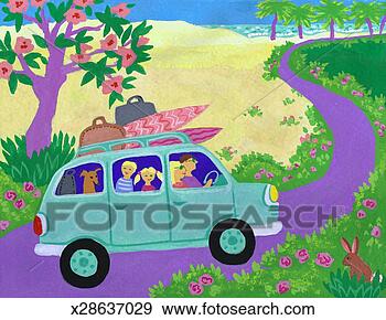 Stock Illustration - family going on 
vacation. fotosearch 
- search clipart, 
illustration, 
drawings and vector 
eps graphics images