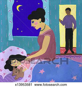Clipart - mother putting 
child to bed. 
fotosearch - search 
clipart, illustration, 
drawings and vector 
eps graphics images