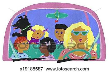 Stock Illustration - woman driving 
children in car. 
fotosearch - search 
clipart, illustration, 
drawings and vector 
eps graphics images