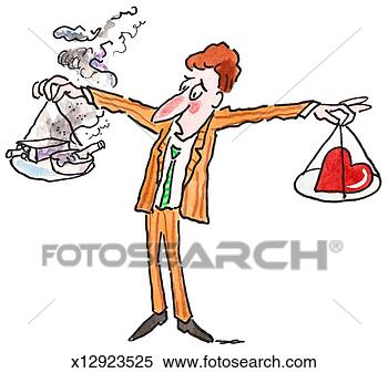 Stock Illustration - smoking vs healthy 
heart. fotosearch 
- search clipart, 
illustration, 
drawings and vector 
eps graphics images