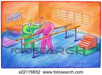 Clip Art - physical therapy 
patient. fotosearch 
- search clipart, 
illustration, 
drawings and vector 
eps graphics images