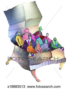 Drawing - paper box of people. 
fotosearch - search 
clipart, illustration, 
drawings and vector 
eps graphics images