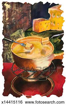Stock Illustration - cheese fondue. 
fotosearch - search 
clipart, illustration, 
drawings and vector 
eps graphics images