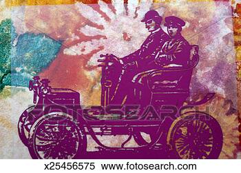 Stock Illustration - group of men driving 
an old-fashioned 
car. fotosearch 
- search clipart, 
illustration, 
drawings and vector 
eps graphics images