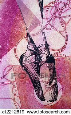 Stock Illustration - ballet slippers. 
fotosearch - search 
clipart, illustration, 
drawings and vector 
eps graphics images