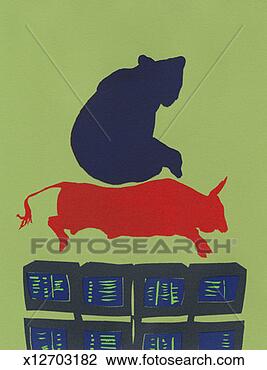Clip Art - bear and bull 
market. fotosearch 
- search clipart, 
illustration, 
drawings and vector 
eps graphics images