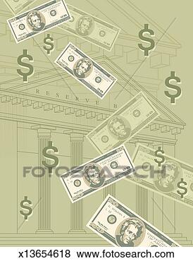 Stock Illustration - money and dollar 
signs in front 
of bank building. 
fotosearch - search 
clipart, illustration, 
drawings and vector 
eps graphics images