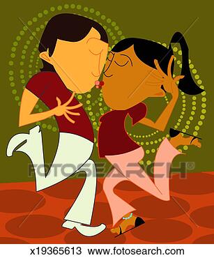Drawing - young couple kissing 
on the dance floor. 
fotosearch - search 
clipart, illustration, 
drawings and vector 
eps graphics images