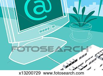 Stock Illustration - desktop pc. fotosearch 
- search clipart, 
illustration, 
drawings and vector 
eps graphics images
