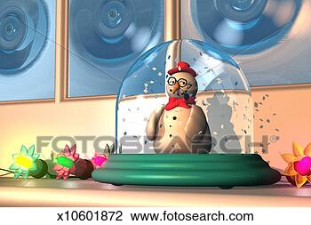 Clip Art - snowman in snowglobe. 
fotosearch - search 
clipart, illustration, 
drawings and vector 
eps graphics images