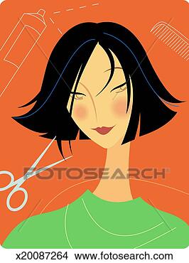Stock Illustration - haircut. fotosearch 
- search clipart, 
illustration, 
drawings and vector 
eps graphics images