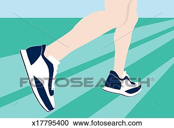 Stock Illustration - runner's feet. 
fotosearch - search 
clipart, illustration, 
drawings and vector 
eps graphics images