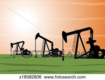 Stock Illustration - oil pumps in oil 
field. fotosearch 
- search clipart, 
illustration, 
drawings and vector 
eps graphics images