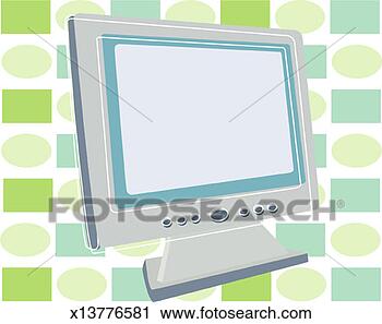 Clipart - flat screen monitor. 
fotosearch - search 
clipart, illustration, 
drawings and vector 
eps graphics images