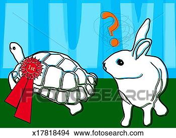 Stock Illustration - winning tortoise 
and puzzled hare. 
fotosearch - search 
clipart, illustration, 
drawings and vector 
eps graphics images