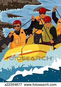 Stock Illustration - men and women 
rafting through 
rocky stream. 
fotosearch - search 
clipart, illustration, 
drawings and vector 
eps graphics images