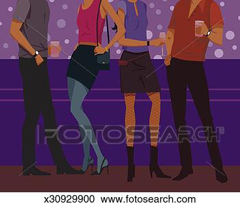 Stock Illustration - young adults standing 
in bar. fotosearch 
- search clipart, 
illustration, 
drawings and vector 
eps graphics images