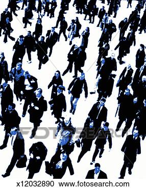 Stock Illustration - large group of 
executives walking 
together, elevated 
view. fotosearch 
- search clipart, 
illustration, 
drawings and vector 
eps graphics images