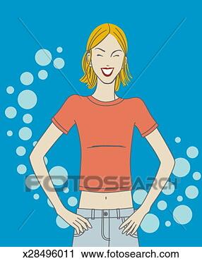 Clipart - jeune, femme, 
rire. fotosearch 
- recherchez des 
cliparts, des 
illustrations, 
des dessins et 
des images vectoris�es 
au format eps