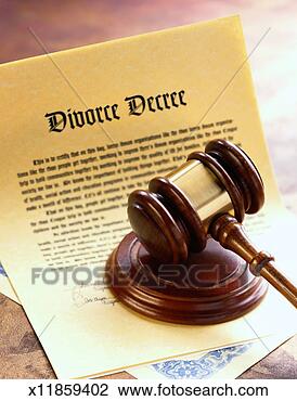 Stock Photo - divorce decree  and gavel. fotosearch  - search stock  photos, pictures,  wall murals, images,  and photo clipart