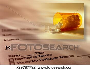 Stock Photo - prescription, 
medicine bottle 
and tablets. fotosearch 
- search stock 
photos, pictures, 
images, and photo 
clipart