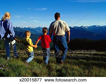 Picture - family walking 
on hurricane ridge. 
fotosearch - search 
stock photos, 
pictures, images, 
and photo clipart