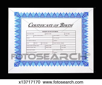 Stock Photography of Birth Certificate x13717170 - Search Stock