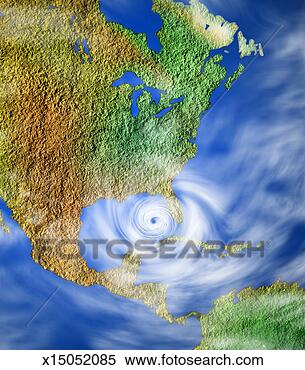 Stock Image - hurricane off 
the coast of united 
states (digital 
composite). fotosearch 
- search stock 
photos, pictures, 
images, and photo 
clipart