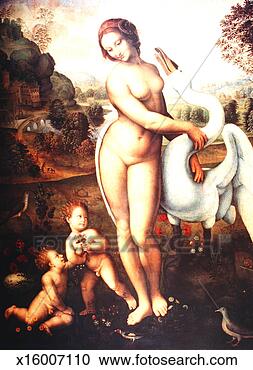 Stock Illustration - leda and her two 
sons caster and 
pollux. fotosearch 
- search clipart, 
illustration, 
drawings and vector 
eps graphics images