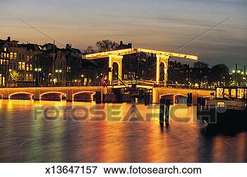 Picture - skinny bridge, 
amsterdam, holland. 
fotosearch - search 
stock photos, 
pictures, images, 
and photo clipart