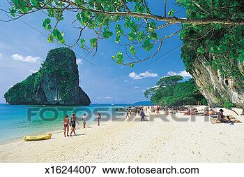 Picture - krabi, asia, daylight, 
coast, beach, 
ao phra nang. 
fotosearch - search 
stock photos, 
pictures, images, 
and photo clipart
