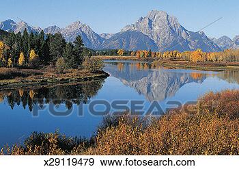 Stock Photograph - oxbow bend,  snake 
river and tetons, 
 grand tetons 
national park. 
fotosearch - search 
stock photos, 
pictures, images, 
and photo clipart
