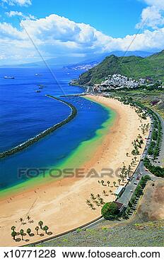 Stock Photo - beach, cloud, 
daylight, elevated 
view, harbour, 
hill, outdoors. 
fotosearch - search 
stock photos, 
pictures, images, 
and photo clipart