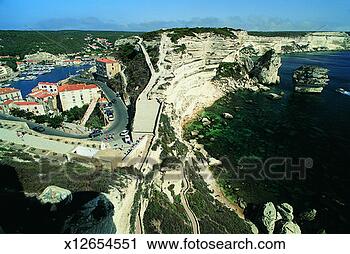 Stock Photography - cliff, coast, 
corsica, daylight, 
elevated view, 
france, harbour. 
fotosearch - search 
stock photos, 
pictures, images, 
and photo clipart
