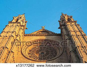 Stock Photo - high section of 
gothic architecture 
of palma cathedral, 
mallorca. fotosearch 
- search stock 
photos, pictures, 
images, and photo 
clipart