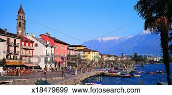Stock Photograph - ascona harbour, 
lake maggiore, 
switzerland. fotosearch 
- search stock 
photos, pictures, 
images, and photo 
clipart