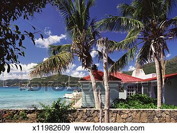 Stock Photograph - beach huts on 
the coast of tortola, 
british virgin 
islands, caribbean. 
fotosearch - search 
stock photos, 
pictures, images, 
and photo clipart