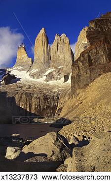 Stock Photo - mountain lake, 
tierra del fuego, 
torres del paine 
national park, 
chile. fotosearch 
- search stock 
photos, pictures, 
images, and photo 
clipart