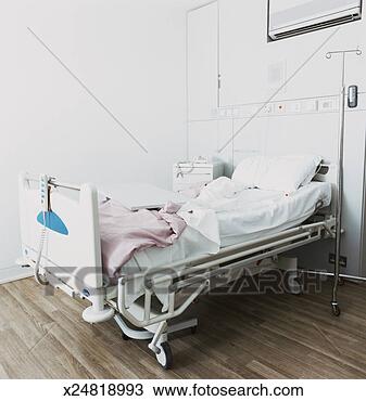 Stock Photo - Empty Hospital Bed. Fotosearch - Search Stock Images ...