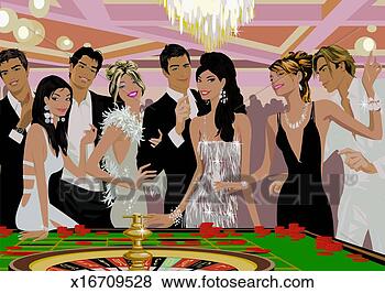 Stock Photo - group of young 
glamorous men 
and women standing 
in a casino behind 
a. fotosearch 
- search stock 
photos, pictures, 
images, and photo 
clipart