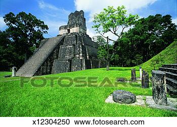 Stock Photography - temple, great 
plaza, tikal, 
guatemala. fotosearch 
- search stock 
photos, pictures, 
images, and photo 
clipart