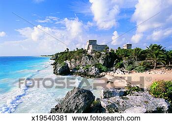 Stock Photography - mayan ruins on 
rocky roastline, 
tulum, quintana 
roo, mexico. fotosearch 
- search stock 
photos, pictures, 
images, and photo 
clipart
