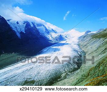 Stock Photograph - pasterze glacier 
with mt grossklockner 
in the background, 
 hohe. fotosearch 
- search stock 
photos, pictures, 
images, and photo 
clipart