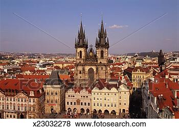 Stock Photo - czech republic, 
prague, old town 
square, church 
of our lady before 
tyn. fotosearch 
- search stock 
photos, pictures, 
images, and photo 
clipart