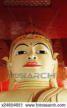 Stock Photography - myanmar, mandalay, 
amarapura, buddha 
statue in kyauktawgyi 
pagoda. fotosearch 
- search stock 
photos, pictures, 
images, and photo 
clipart