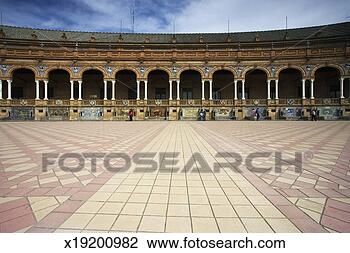 Stock Photo - spain, andalucia, 
seville, plaza 
de espana. fotosearch 
- search stock 
photos, pictures, 
images, and photo 
clipart