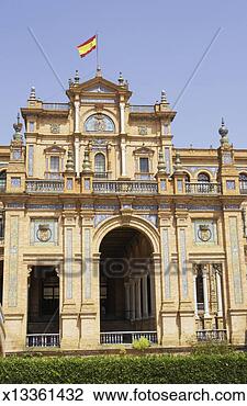 Stock Photo - spain, andalucia, 
seville, house 
of plaza de espana. 
fotosearch - search 
stock photos, 
pictures, images, 
and photo clipart
